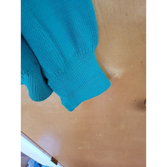 Vintage NBC Broadcast Sweater Size L Peacock Logo V Neck Long Sleeve 80s - Picture 4 of 6